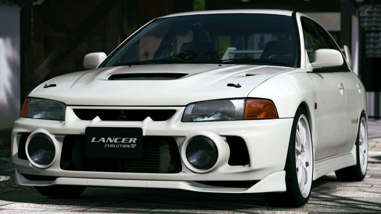 Mitsubishi Lancer Evo IV, 3D, 1080p, Digitalkunst, Klassiker, 1250x700 HD Desktop