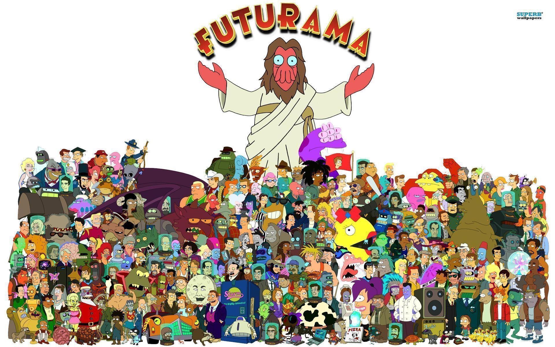 Futurama Cartoon, Hintergrund, Serie, Zeichentrick, 1920x1200 HD Desktop