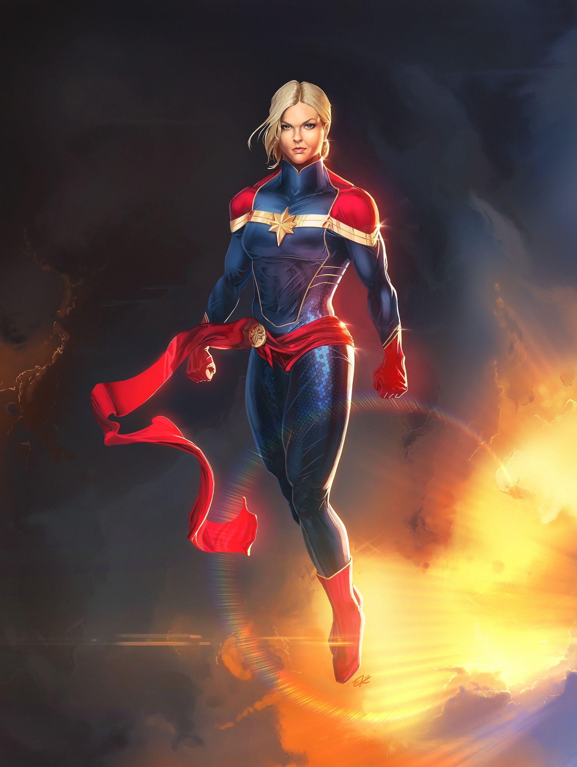 Captain Marvel, Comics, Superheldin, Marvel, Abenteuer, 1920x2560 HD Handy