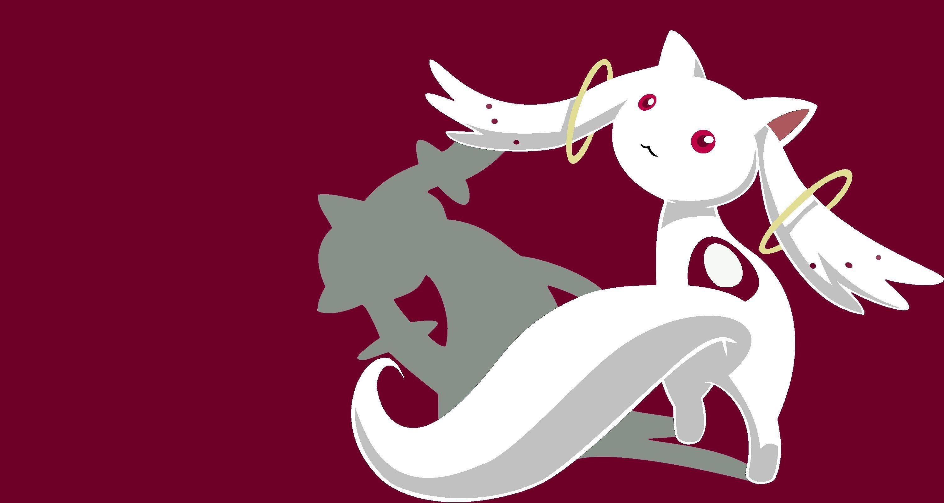 Kyubey, Minimalistisch, Anime, Hintergrund, Magica, 3000x1600 HD Desktop