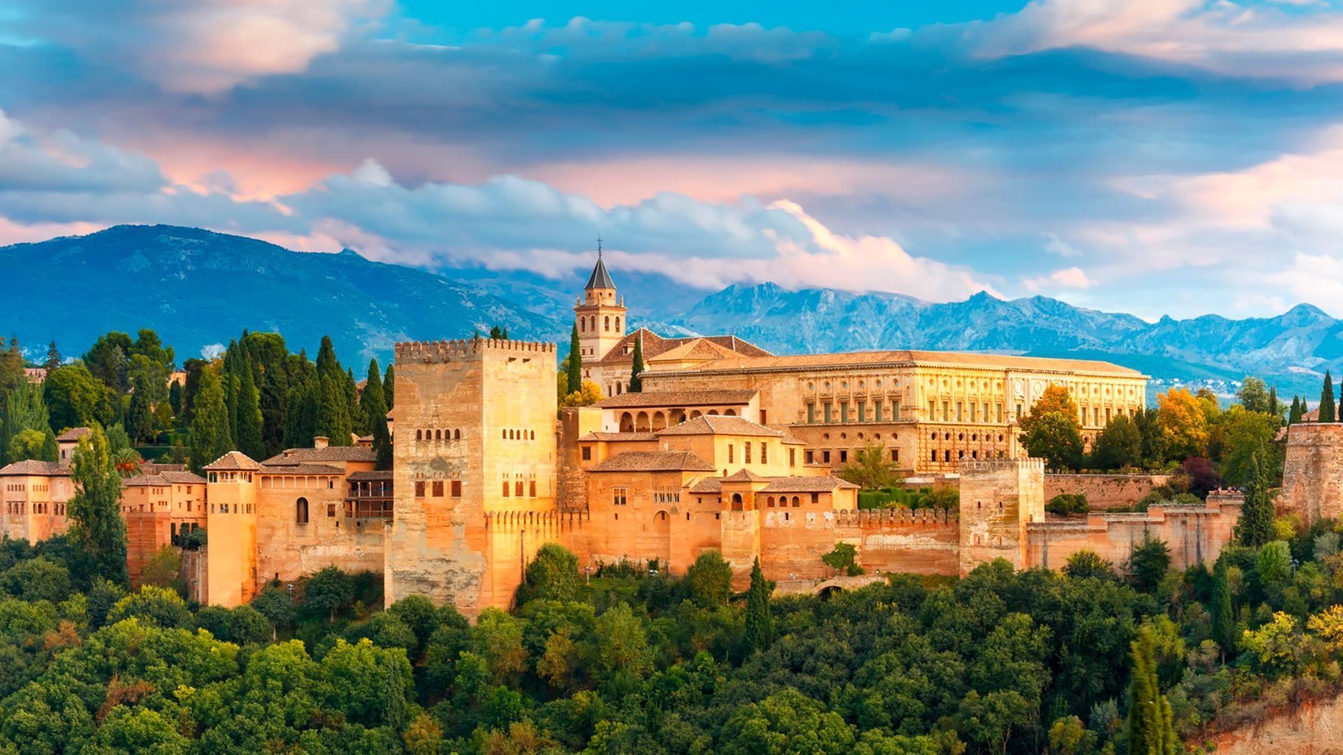 Alhambra, Granada, Spanien, Historische Stätte, Reisen, 1920x1080 Full HD Desktop