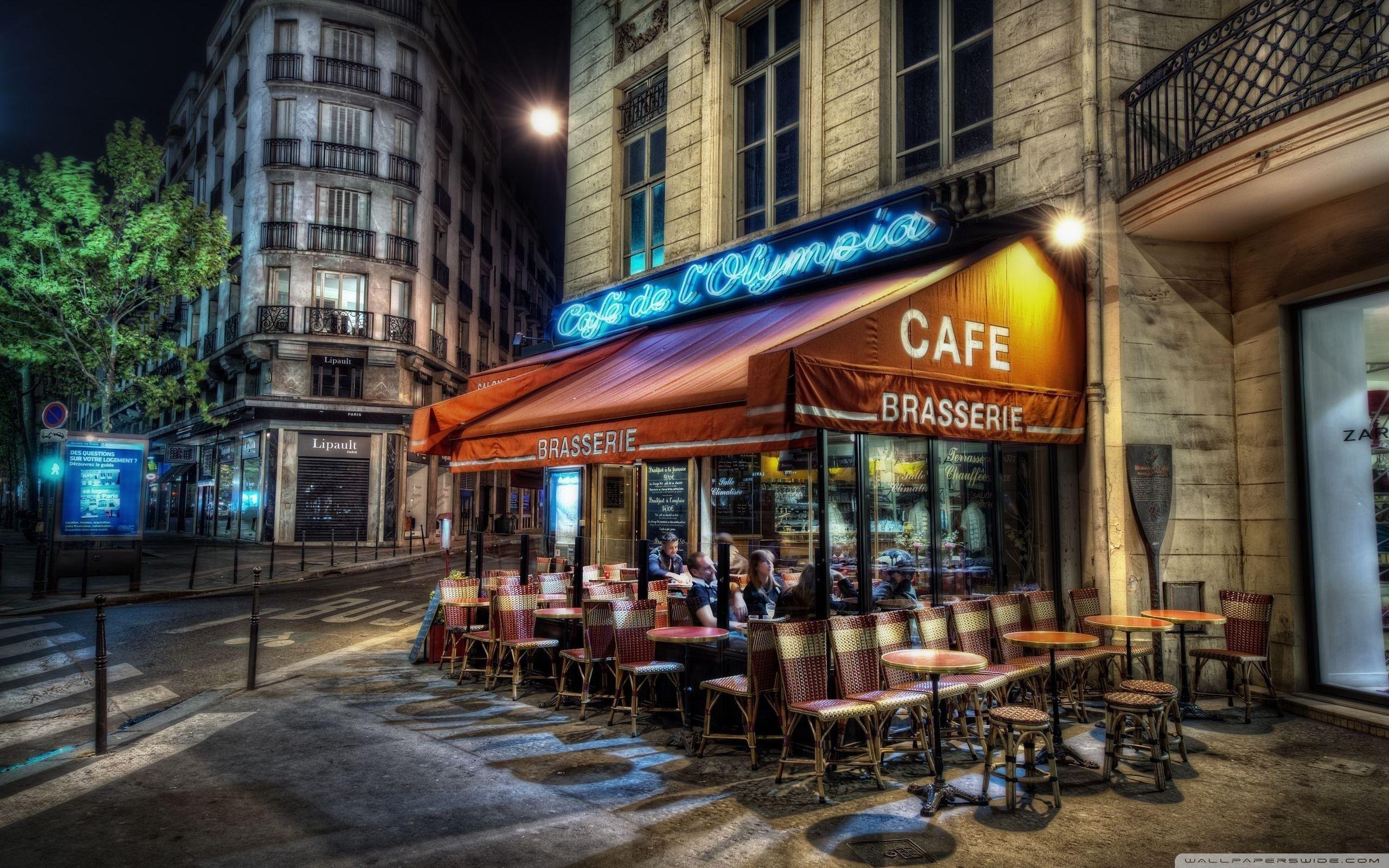 Café Paris, Frankreich, 4K HD, Desktop, Bistro, 2560x1600 HD Desktop