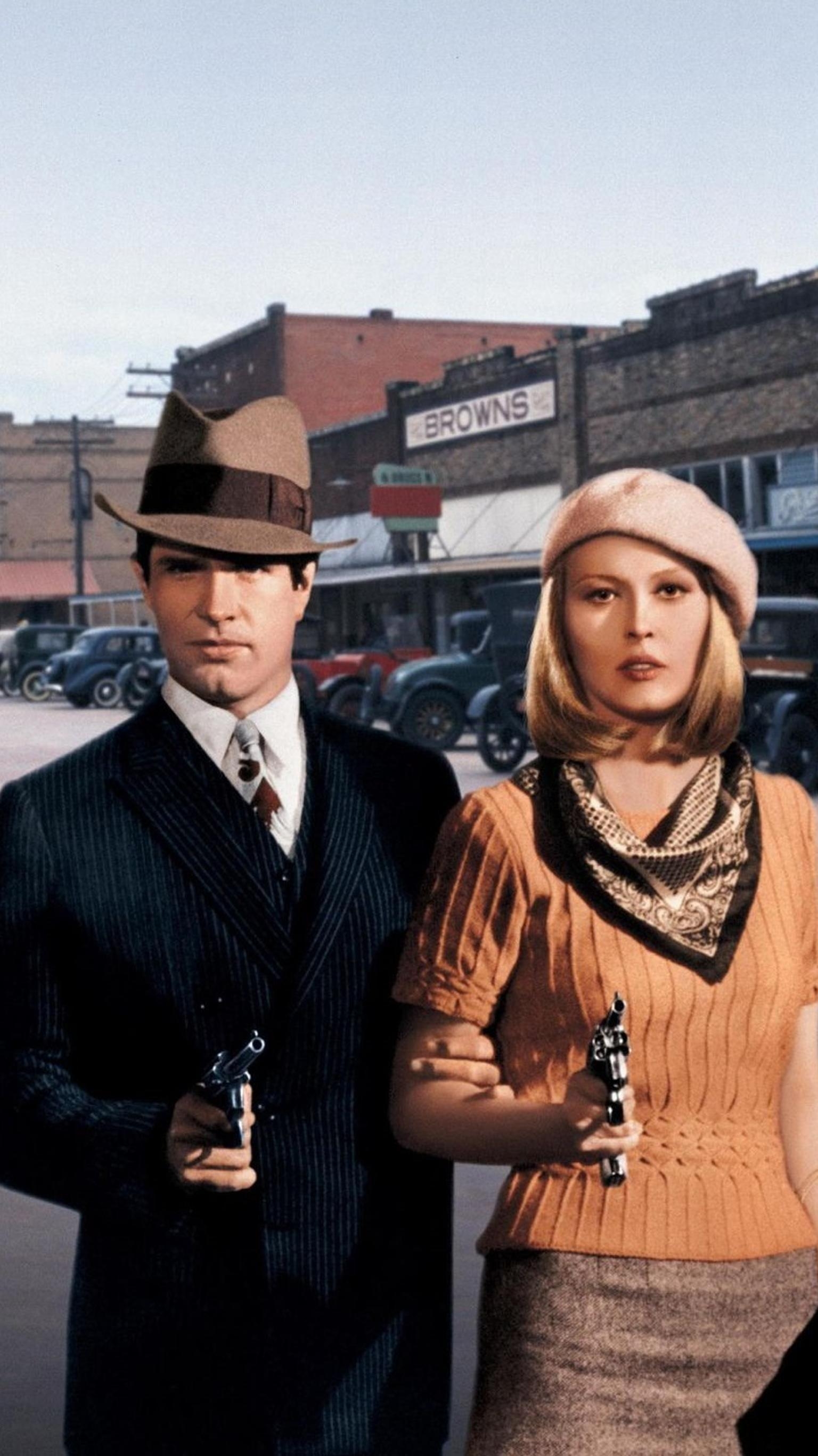 Bonnie und Clyde, Film, Hintergrund, 1967, Klassisch, 1540x2740 HD Handy