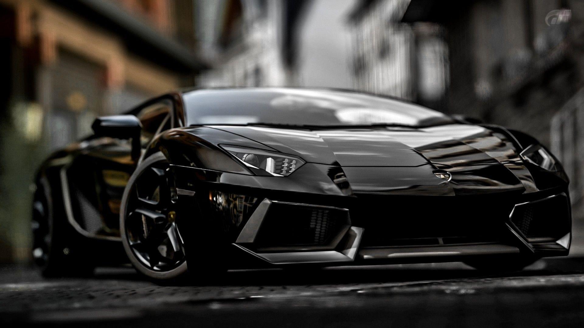 Lamborghini Aventador, Schwarz, Frontansicht, Kostenlos, HD, 1920x1080 Full HD Desktop