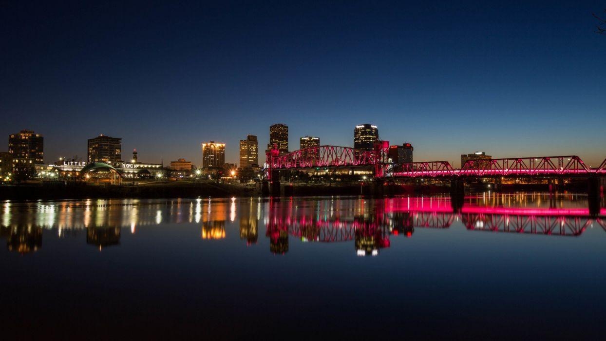 Little Rock, Arkansas, Brücke, Landschaft, Hintergrund, 1250x700 HD Desktop