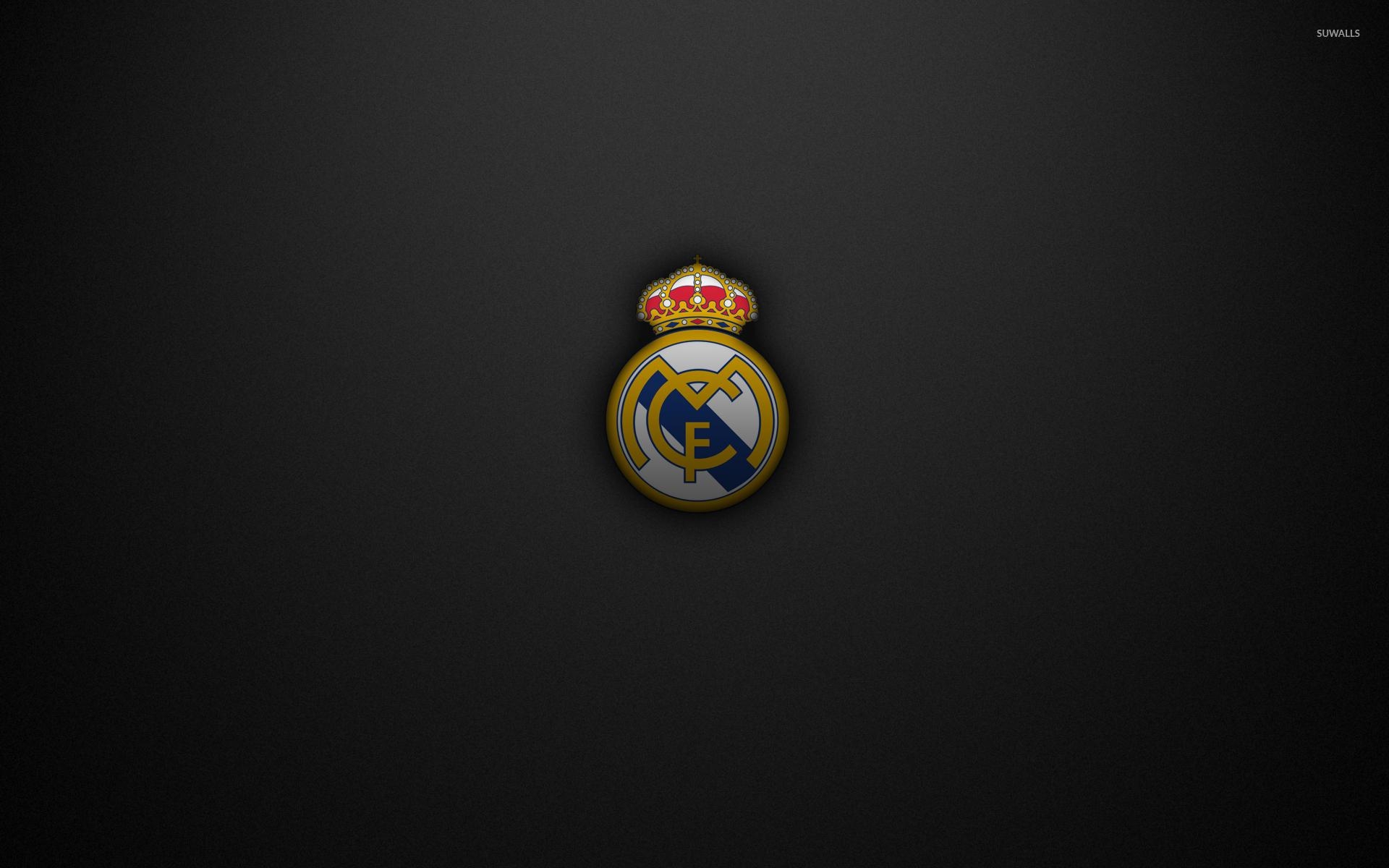 Real Madrid, Logo, Textur, Hintergrund, Schwarz, 1920x1200 HD Desktop