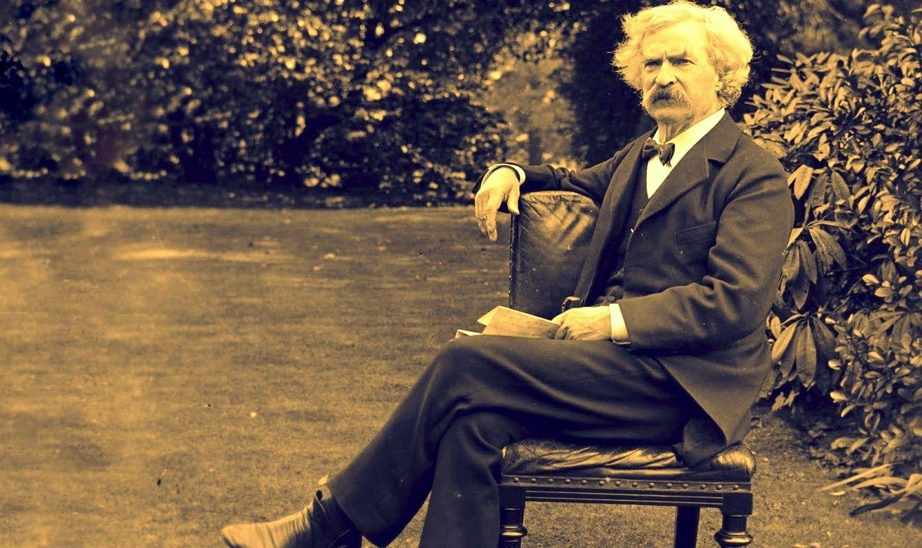 Mark Twain Brief Idiot Kanzel Satire, 1340x800 HD Desktop