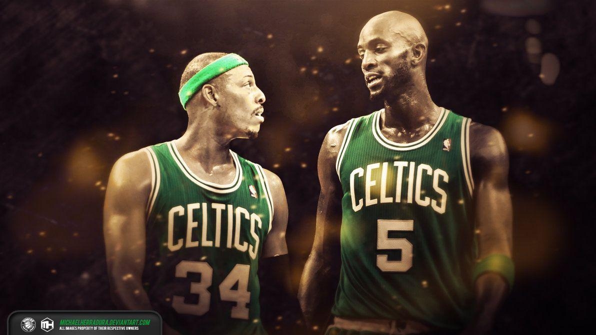 Kevin Garnett, Paul Pierce, Boston Celtics, NBA, Basketball, 1200x670 HD Desktop