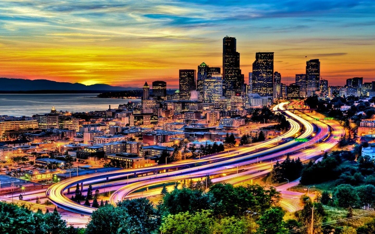 Seattle, Stadtlandschaft, Download, Reisen, Bild, 1440x900 HD Desktop