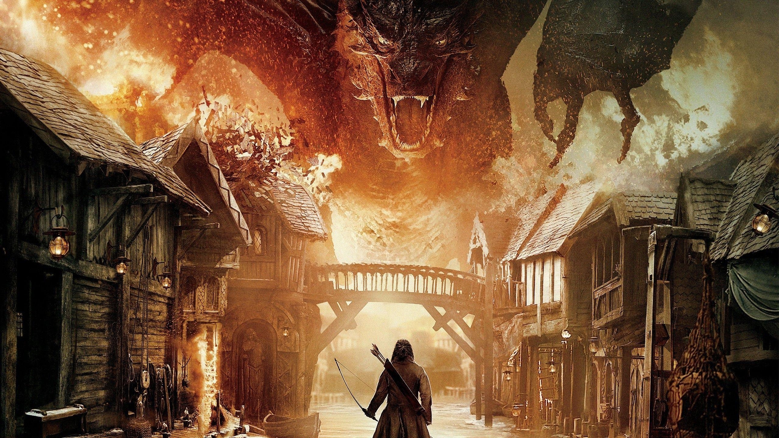 Smaug, HD, Fantasy, Hobbit, Kino, 2560x1440 HD Desktop