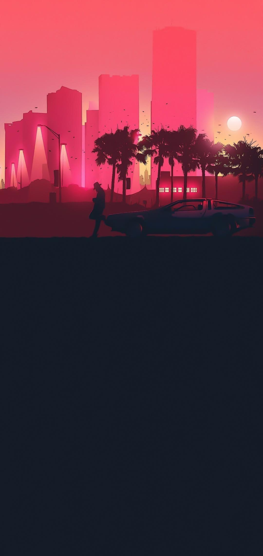 Hotline Miami, Neon, Video Game, Kunststil, Handy, 1080x2280 HD Handy