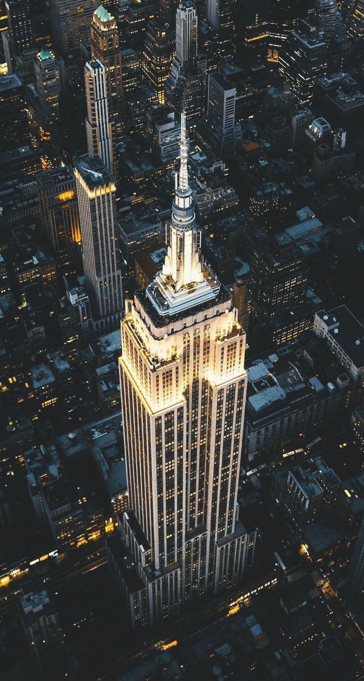 Empire State Building, Nachtansicht, iPhone, New York, Reisen, 750x1400 HD Handy