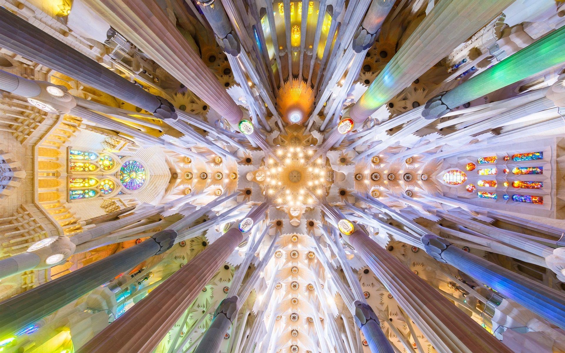 Sagrada Familia, Barcelona, Architektur, Spanien, Perspektive, 1920x1200 HD Desktop