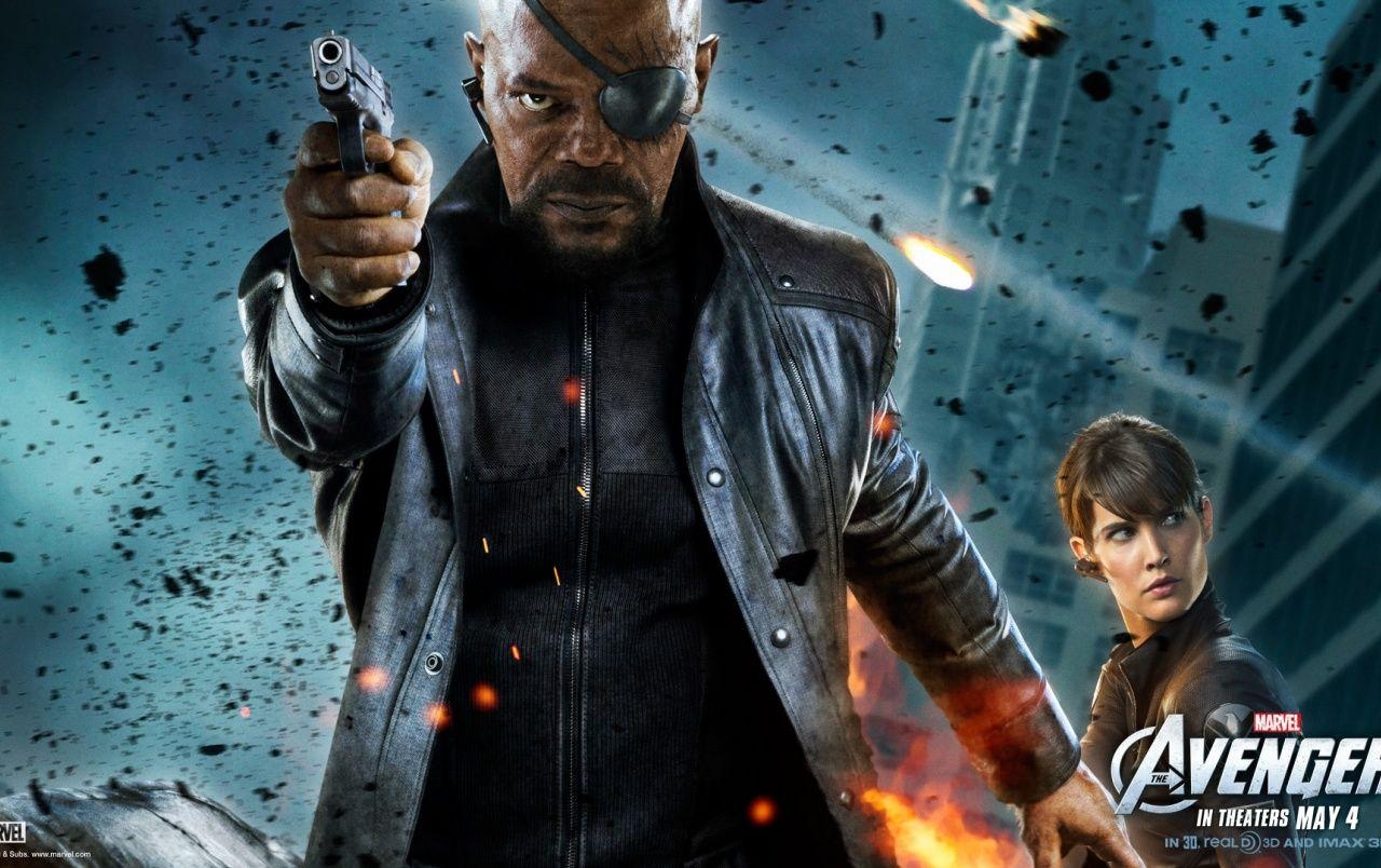 Avengers, Nick Fury, Poster, Marvel, Kino, 1280x810 HD Desktop