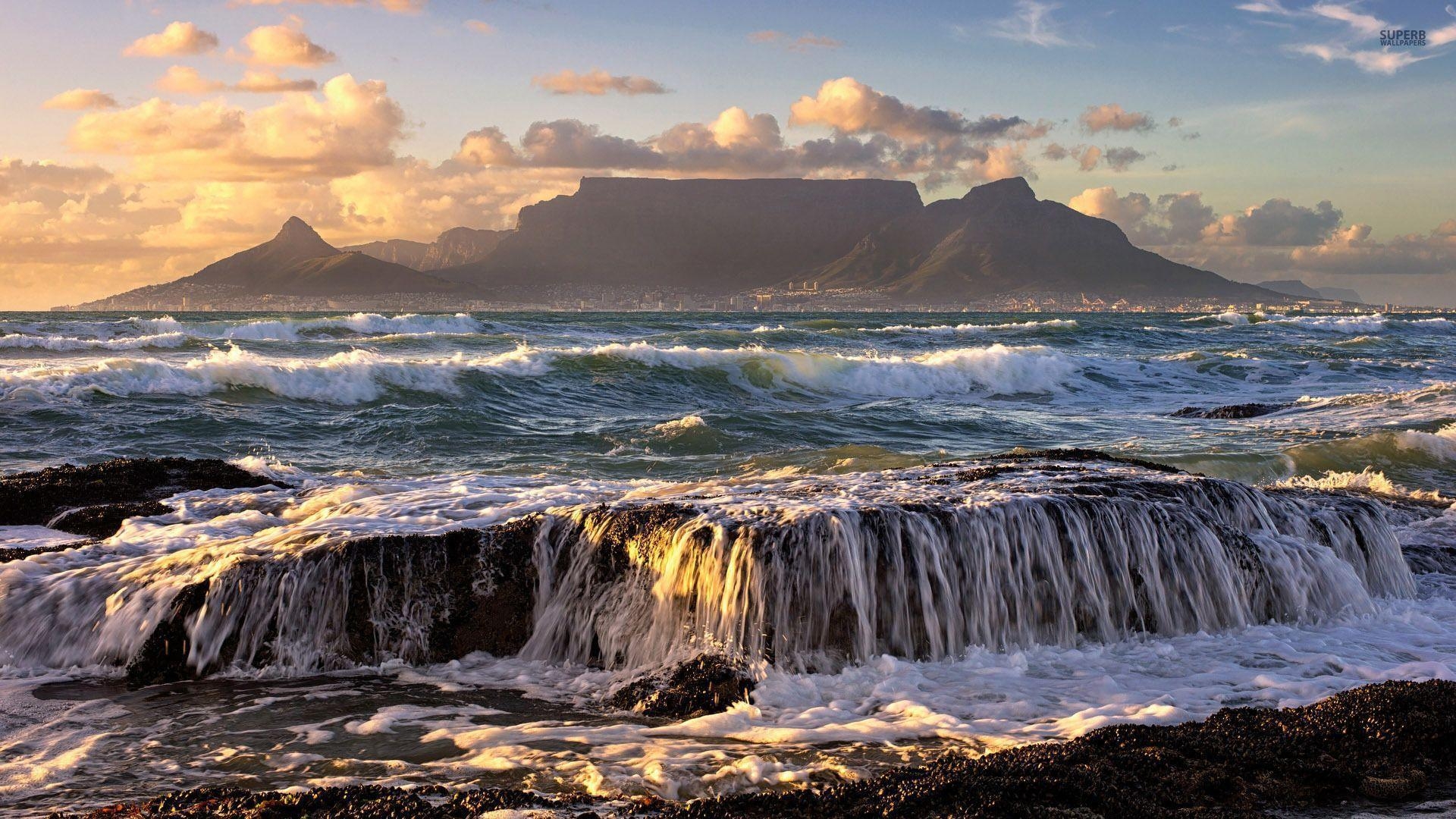 Kapstadt, Südafrika, Sonnenuntergang, Panorama, 1920x1080 Full HD Desktop