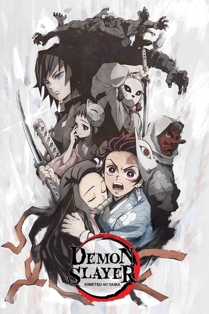 Demon Slayer, Kimetsu No Yaiba, Anime, Hintergrund, Kunst, 860x1280 HD Handy