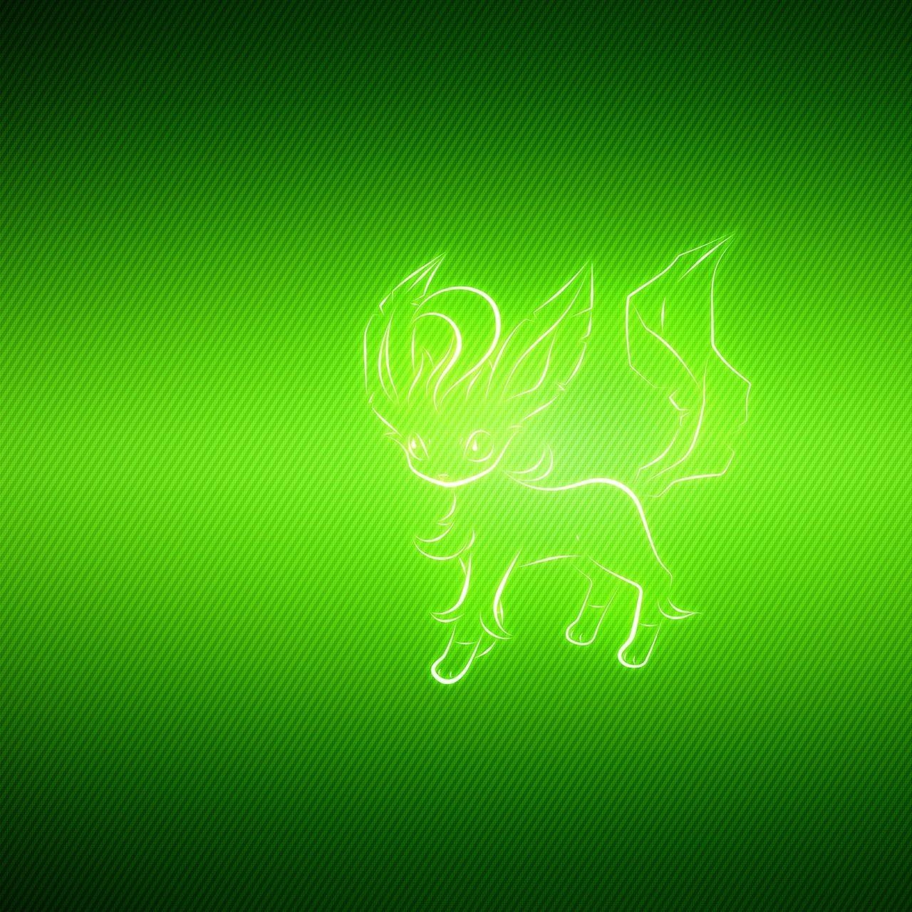 Leafeon, Pokémon, Tier, Grün, iPad-Bild, 1280x1280 HD Handy