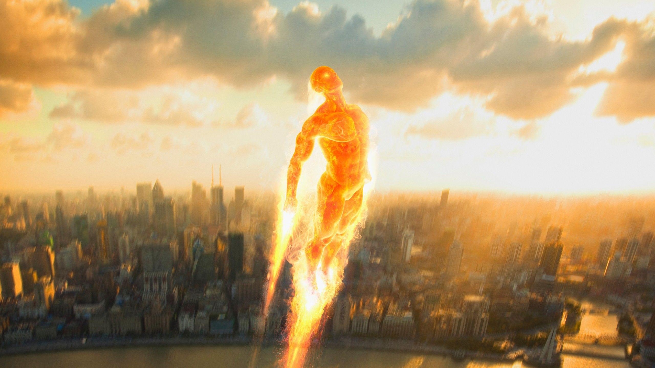 Human Torch, Superhelden, Marvel, Comics, Fantastisch, 2560x1440 HD Desktop