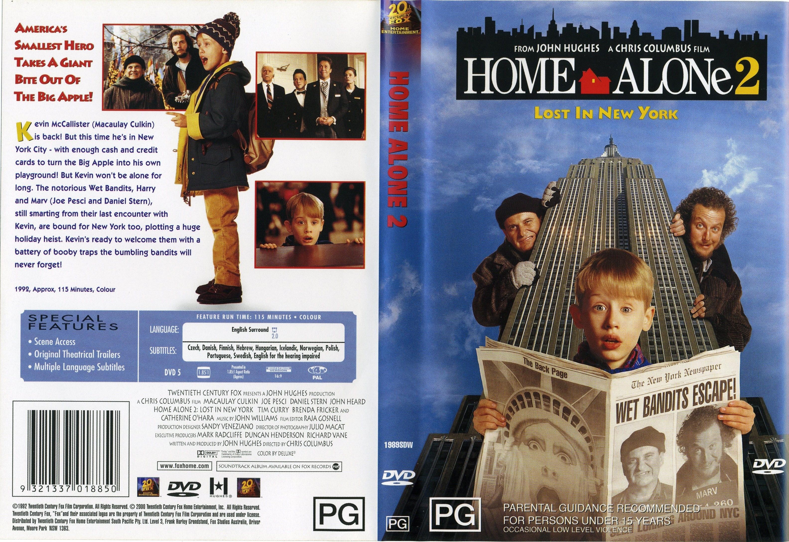 DVD Cover, Home Alone 2, New York, 1992, Film, 3170x2180 HD Desktop