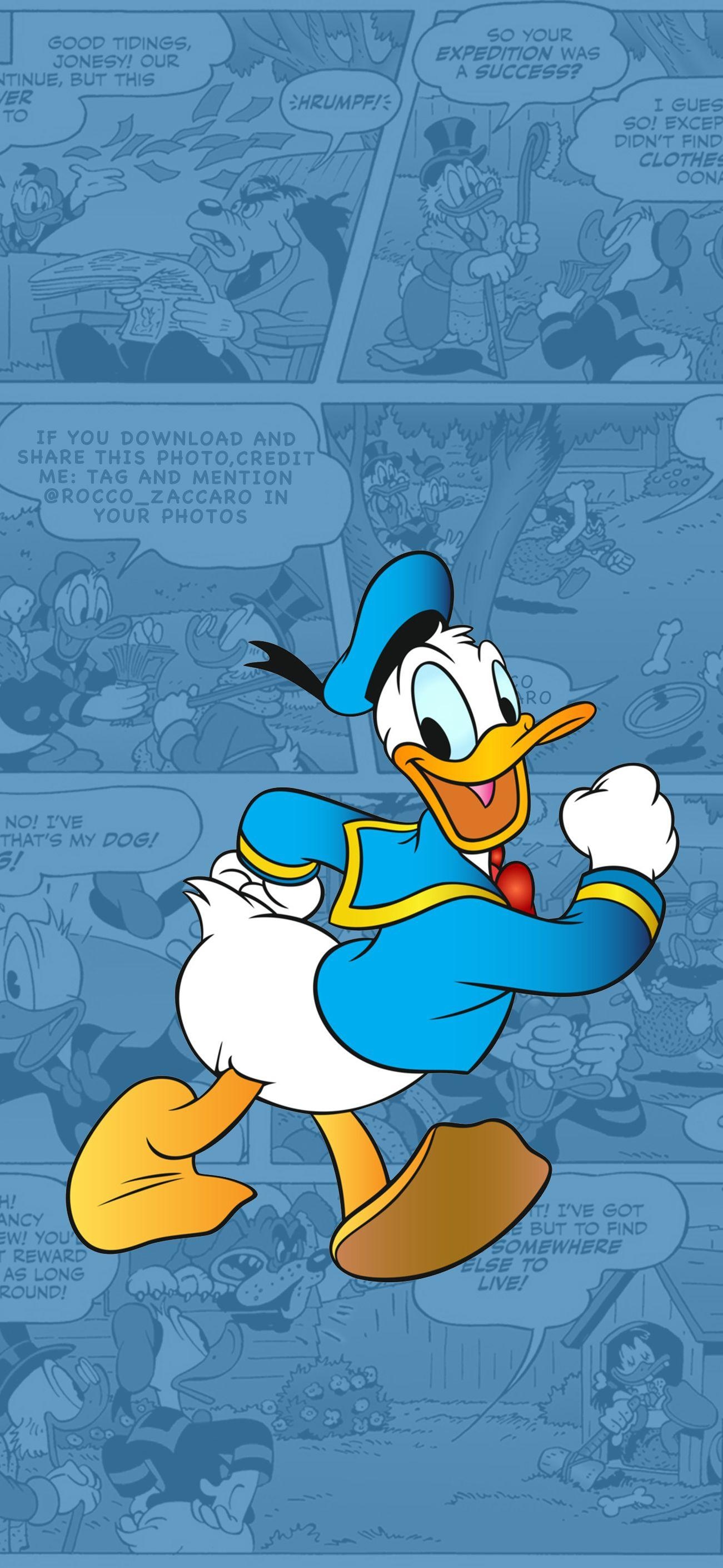 Donald Duck, Comic, Cartoon, Figur, Disney, 1310x2820 HD Handy