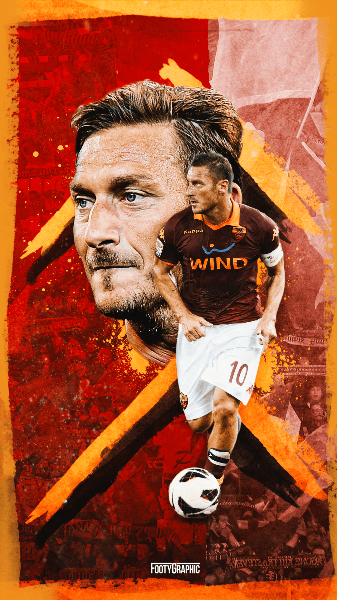 Francesco Totti, Hintergrund, Fußball, Mobile, Sport, 1080x1920 Full HD Handy