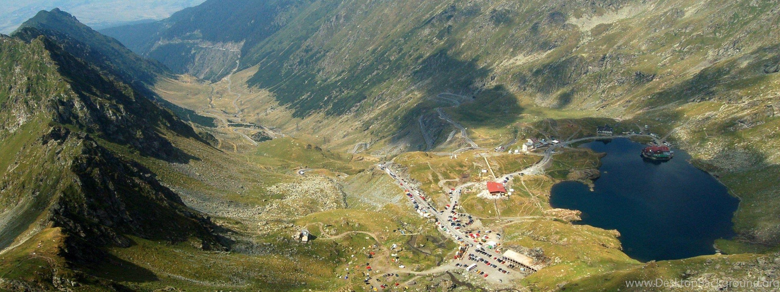 Rumänien, Transfagarasan, Straße, Landschaft, Berg, 2560x960 Dual Screen Desktop