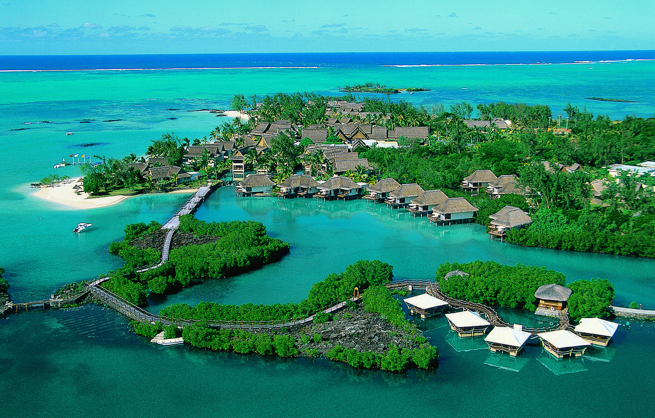 Resort, Mauritius, Karibik, Constance, Luxus, 1340x850 HD Desktop