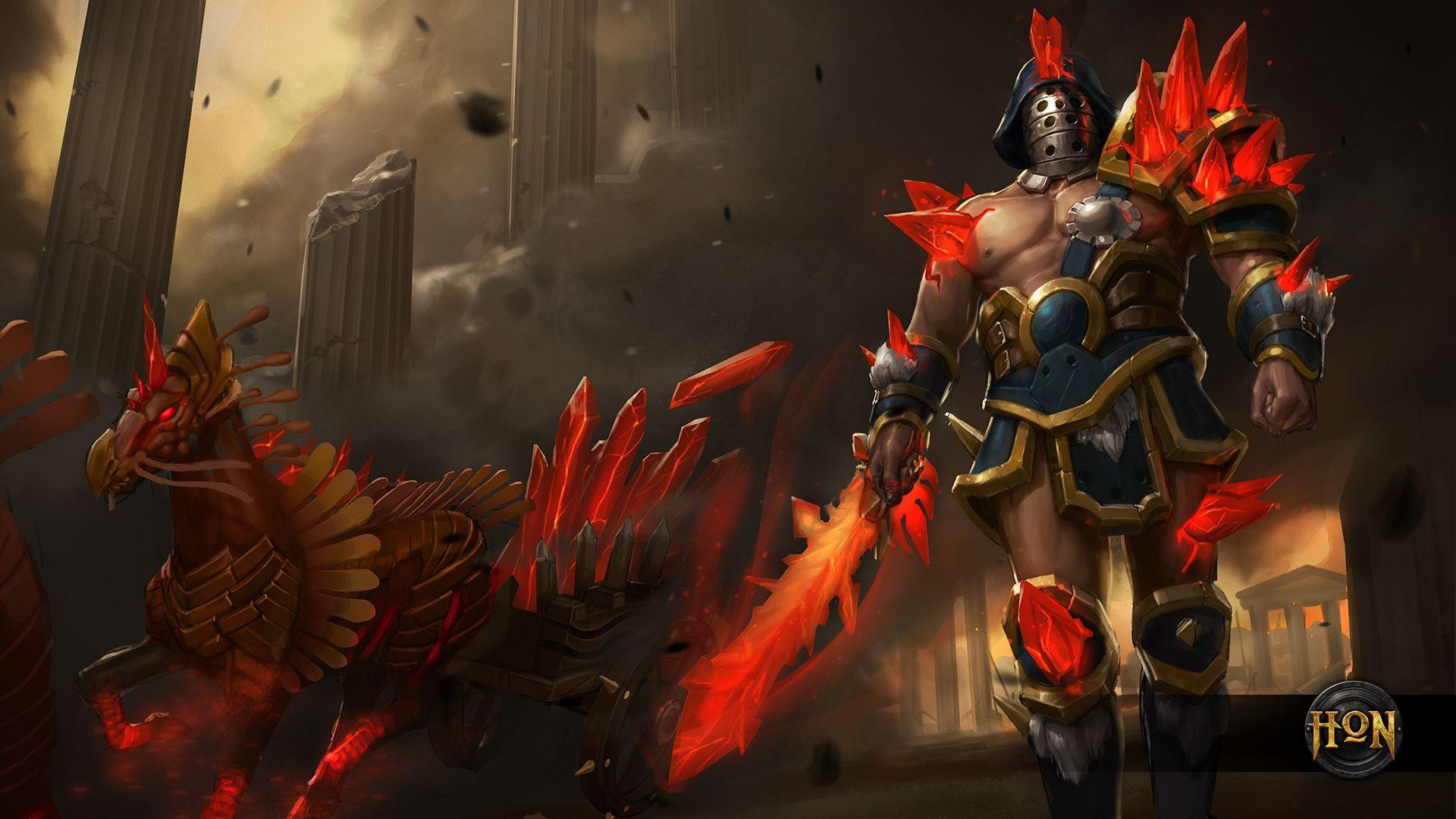 Gladiator, Riftshards, Helden von Newerth, Lore, Illustration, 1920x1080 Full HD Desktop