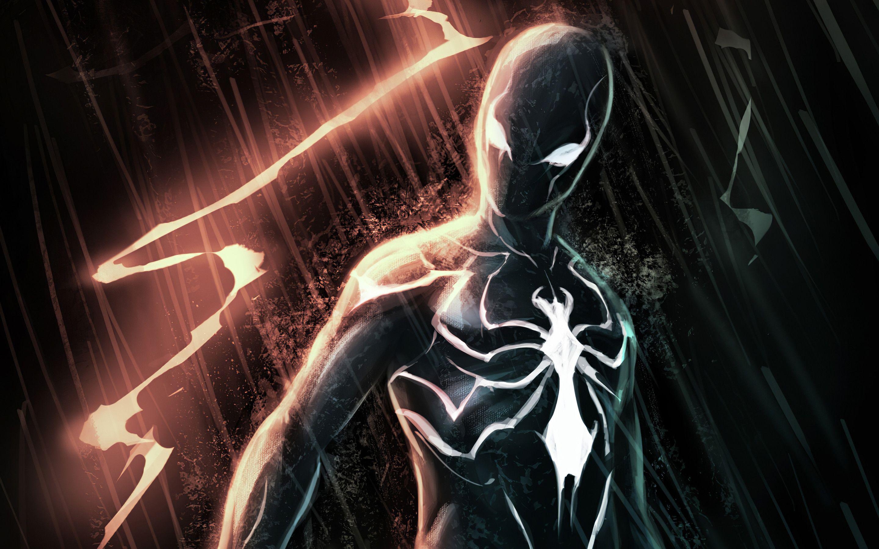 Schwarzer Spider-Man, 4K, MacBook, Retina, Superheld, 2880x1800 HD Desktop