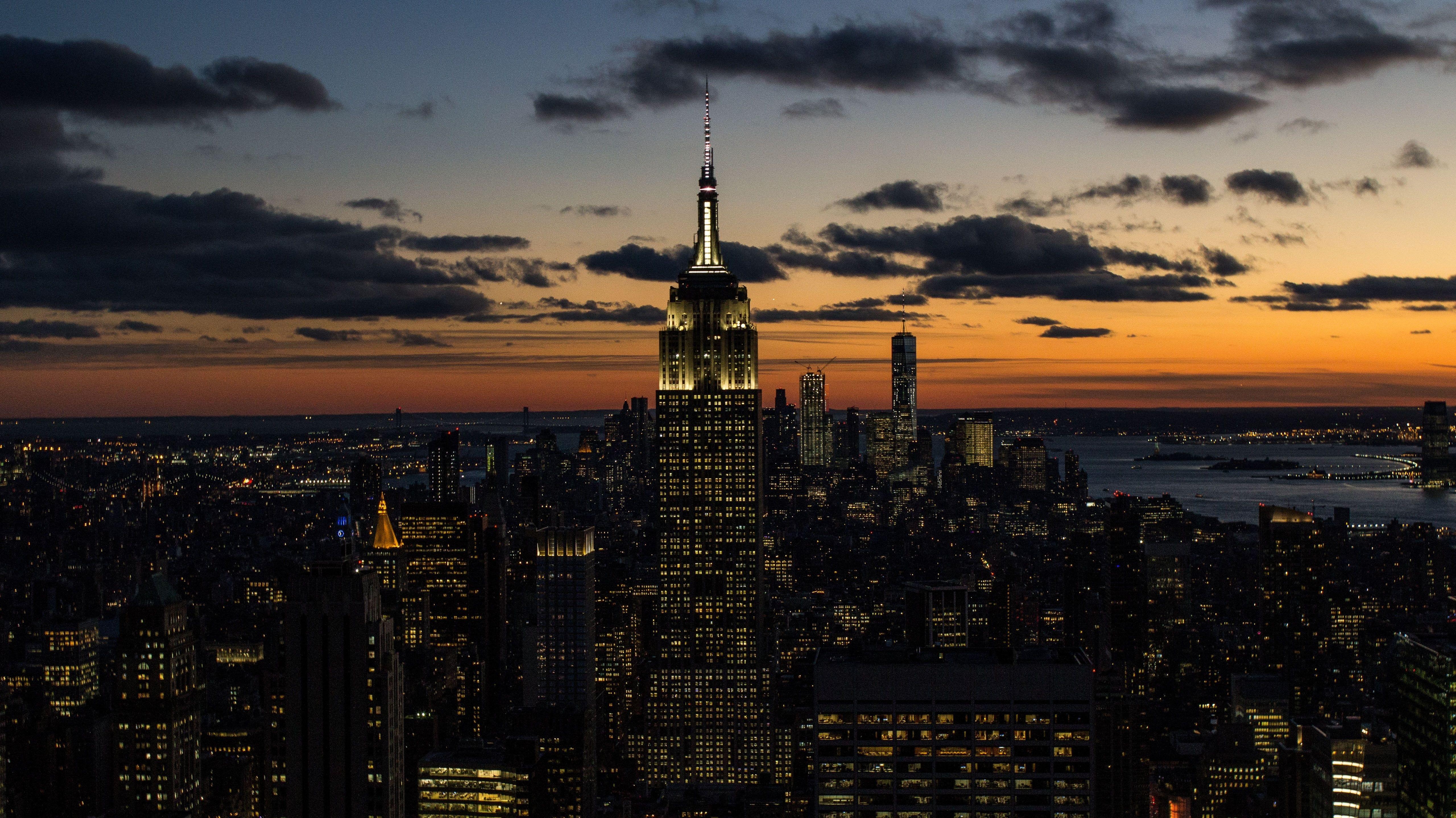 Empire State Building, New York, Landschaft, Stadt, USA, 5120x2880 4K Desktop