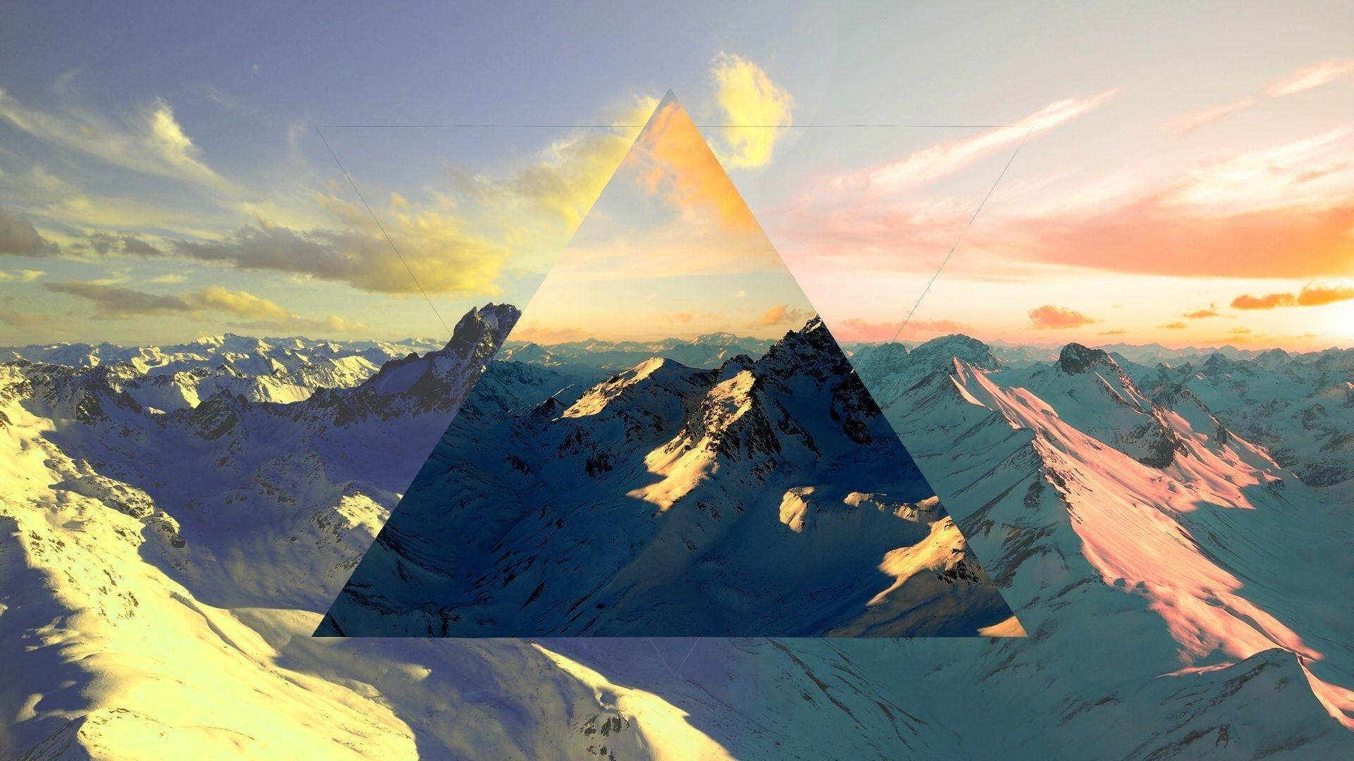 Polyscape, Abstrakt, Natur, Berg, HD Hintergrund, 1920x1080 Full HD Desktop