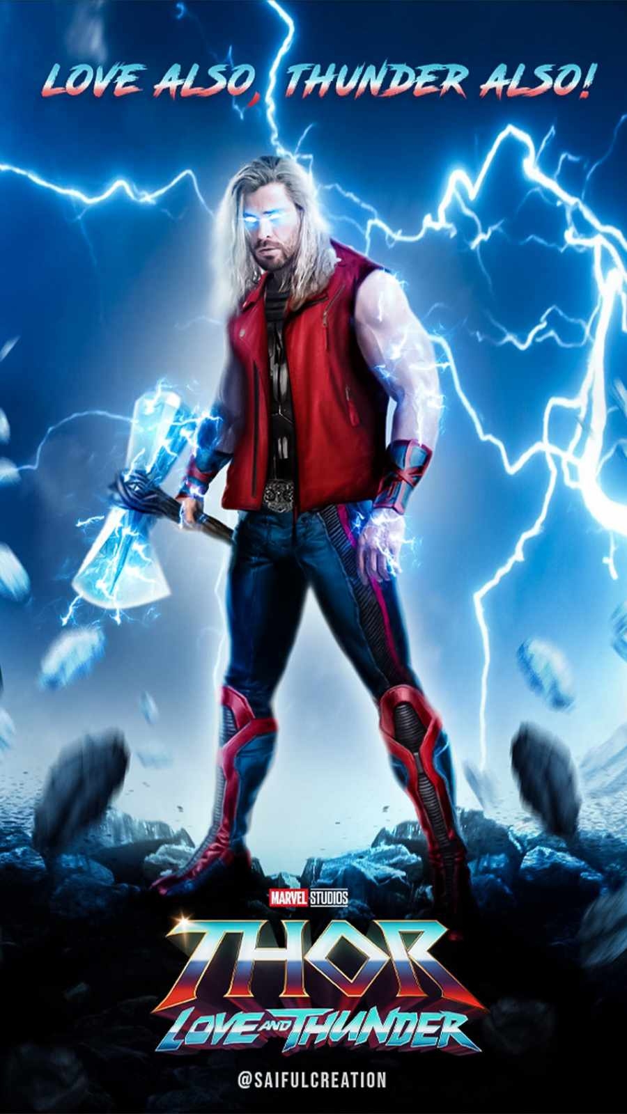 Thor Love and Thunder, Kunst, Poster, iPhone, Marvel, 900x1600 HD Handy