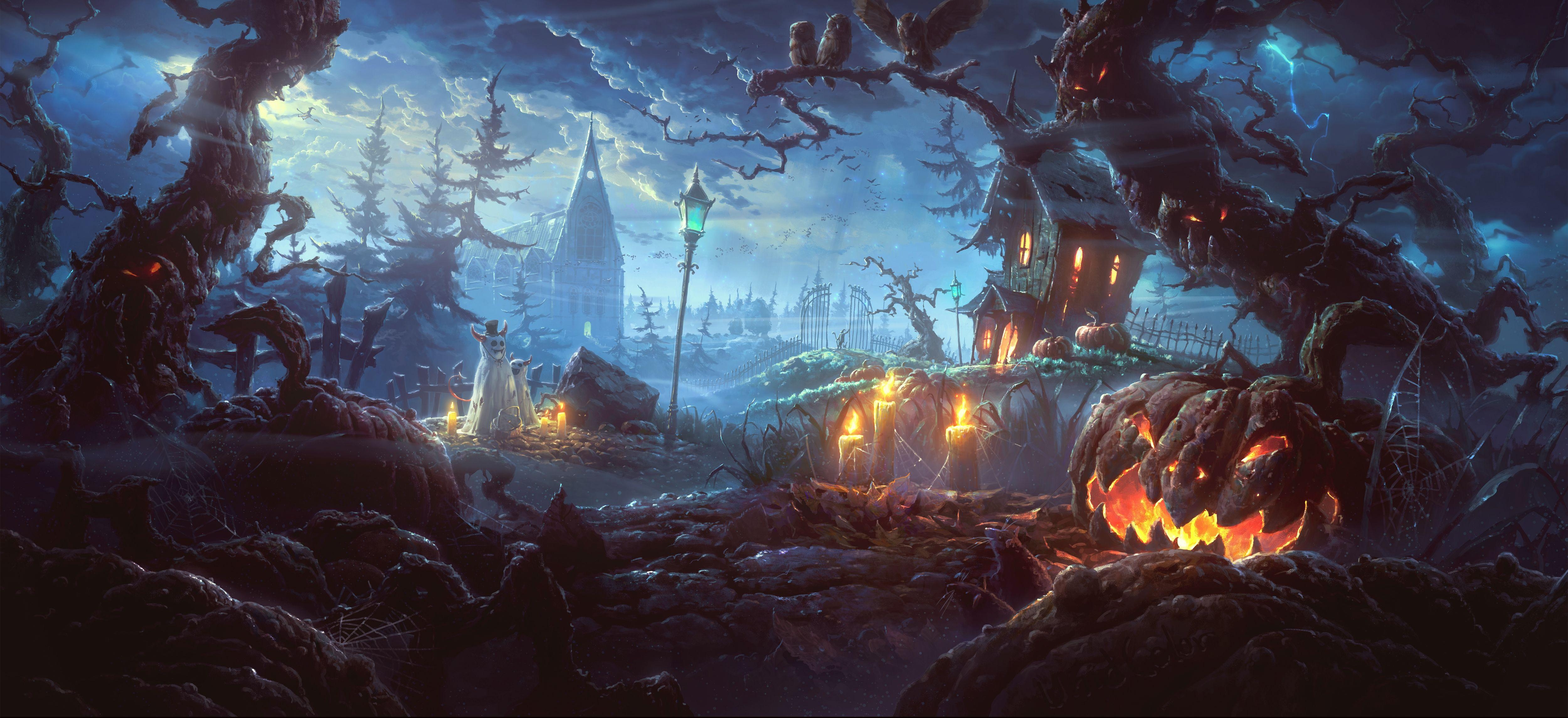 Halloween, Urlaub, HD-Bild, Hintergrund, Feier, 5000x2290 4K Desktop