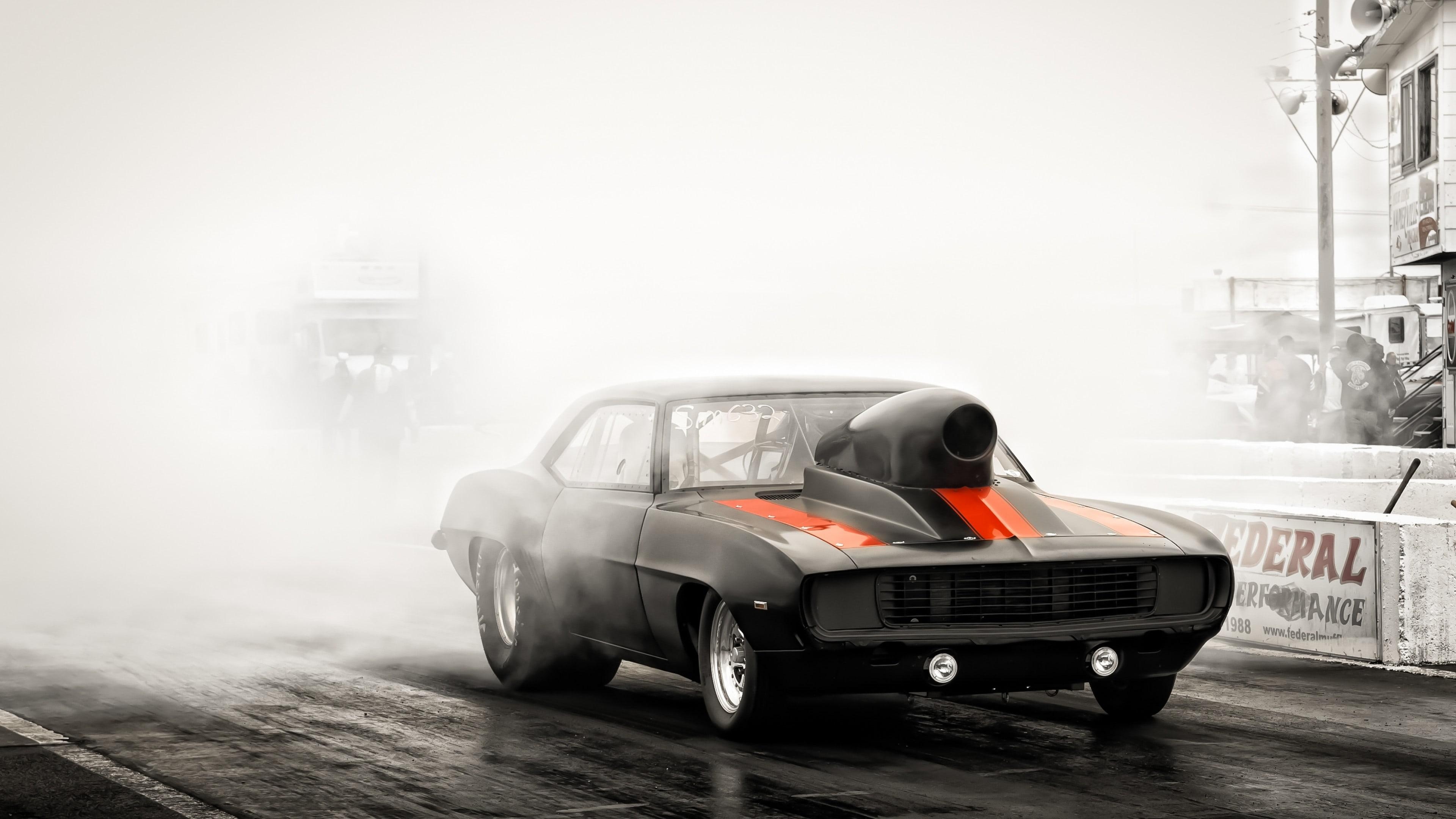 Drag Racing, Rauch, Autos, UHD, Geschwindigkeit, 3840x2160 4K Desktop