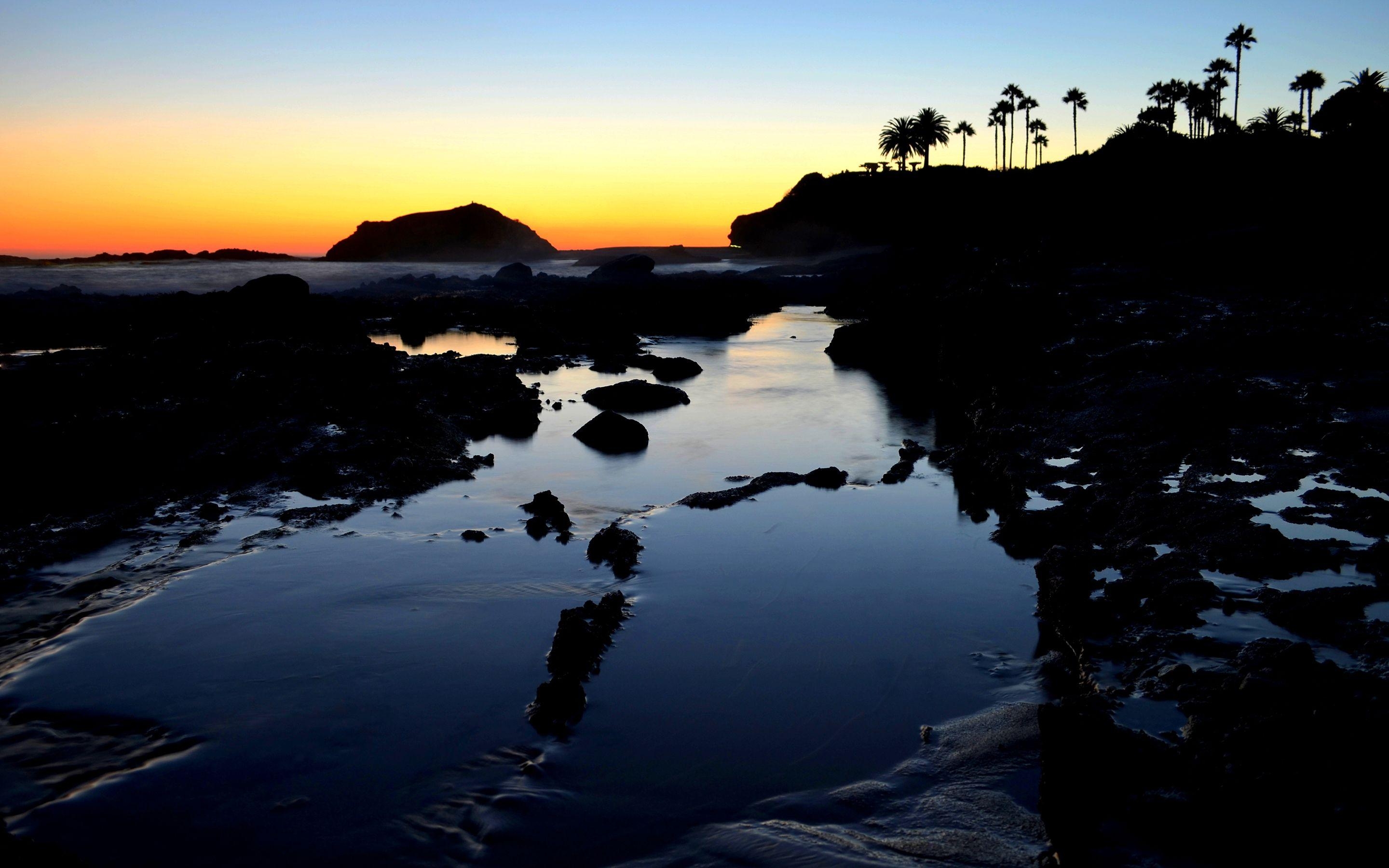 Laguna Beach, Sonnenuntergang, Meer, Kalifornien, Landschaft, 2880x1800 HD Desktop