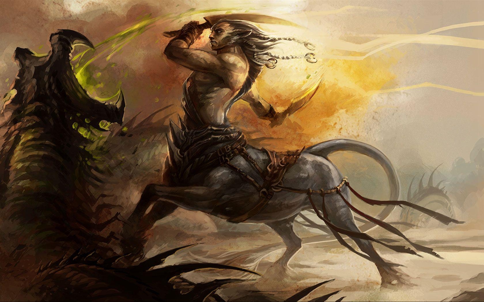 Zentaur, Fantasy, Kunst, Kreatur, Hintergrund, 1680x1050 HD Desktop