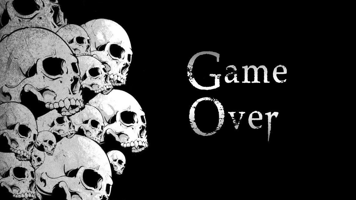 Game Over, Grafikdesign, Retro-Gaming, Minimalistisch, Schwarz, 1200x670 HD Desktop