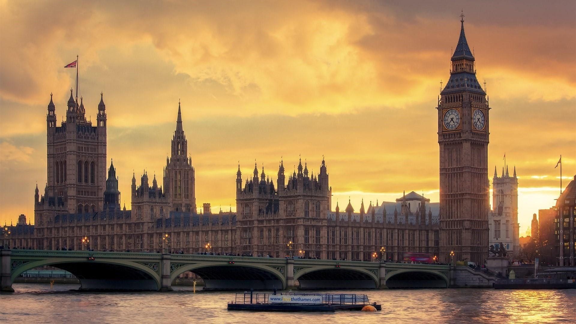 Palast, Westminster, Big Ben, London, Hintergrundbild, 1920x1080 Full HD Desktop