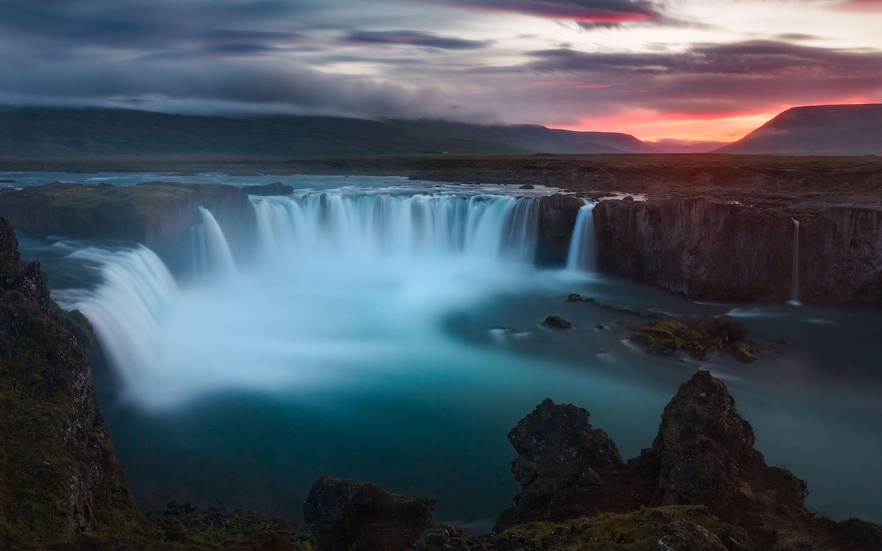 Godafoss, Wasserfälle, Island, Natur, Reise, 2880x1800 HD Desktop