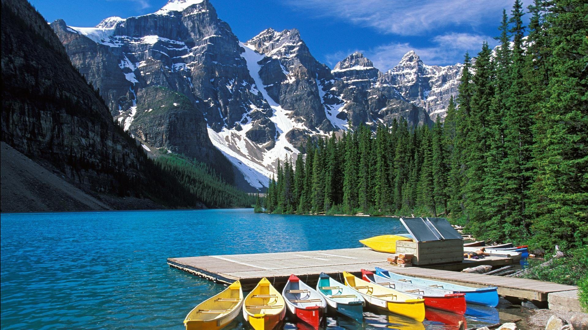 Moraine Lake, Banff, Nationalpark, Bergen, Fotografie, 1920x1080 Full HD Desktop