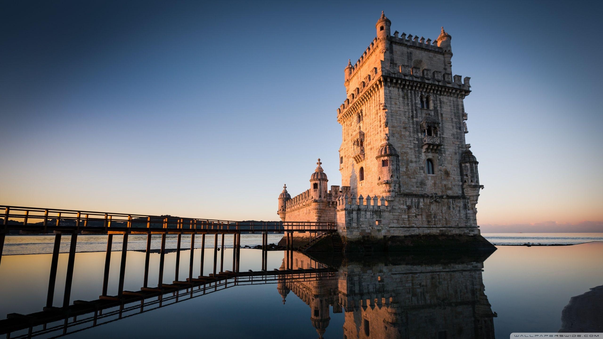 Belém Turm, Lissabon, Portugal, Ultra HD, Sehenswürdigkeit, 2560x1440 HD Desktop