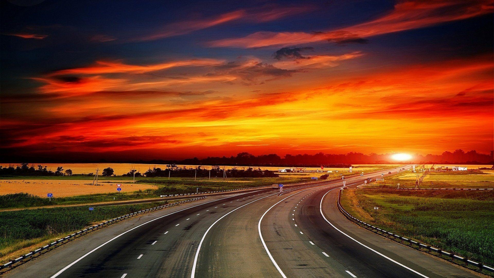 Autobahn, Reisen, HD, Landschaft, Straße, 1920x1080 Full HD Desktop