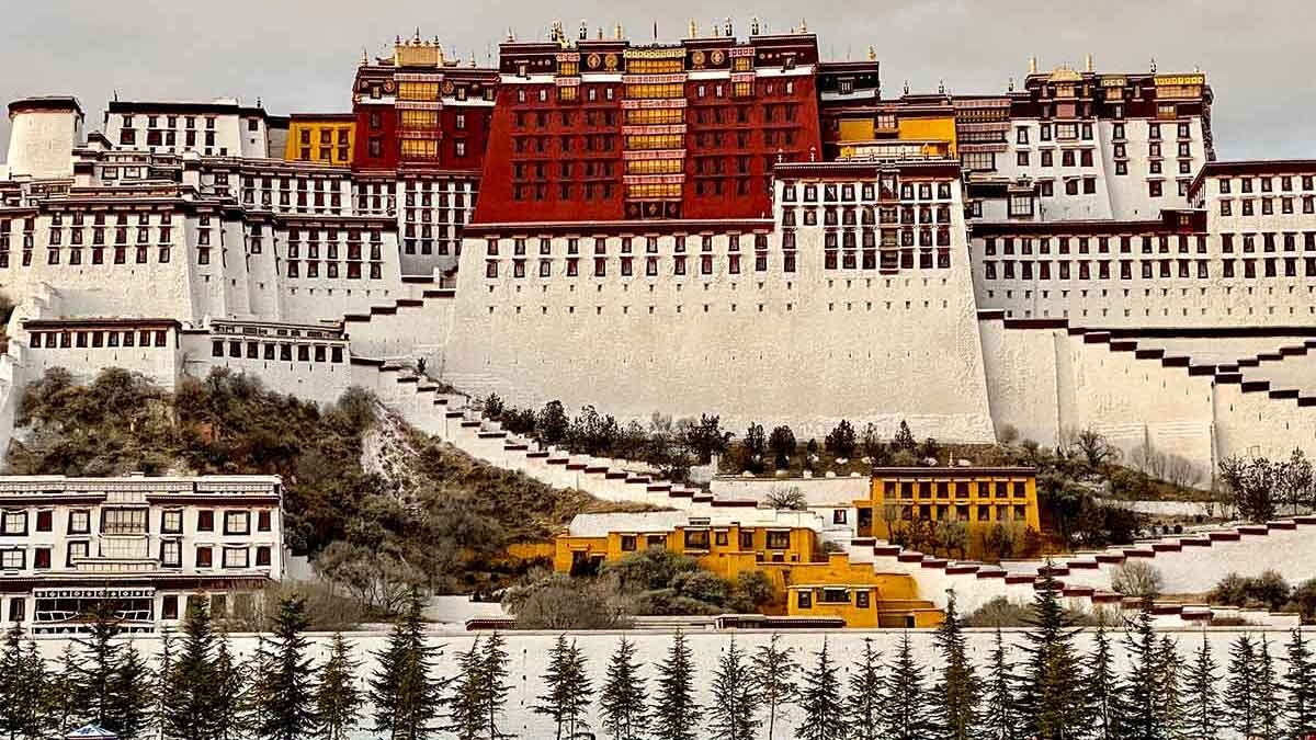 Potala Palast, Lhasa, Tibet, Königsresidenz, Kultur, 1200x680 HD Desktop