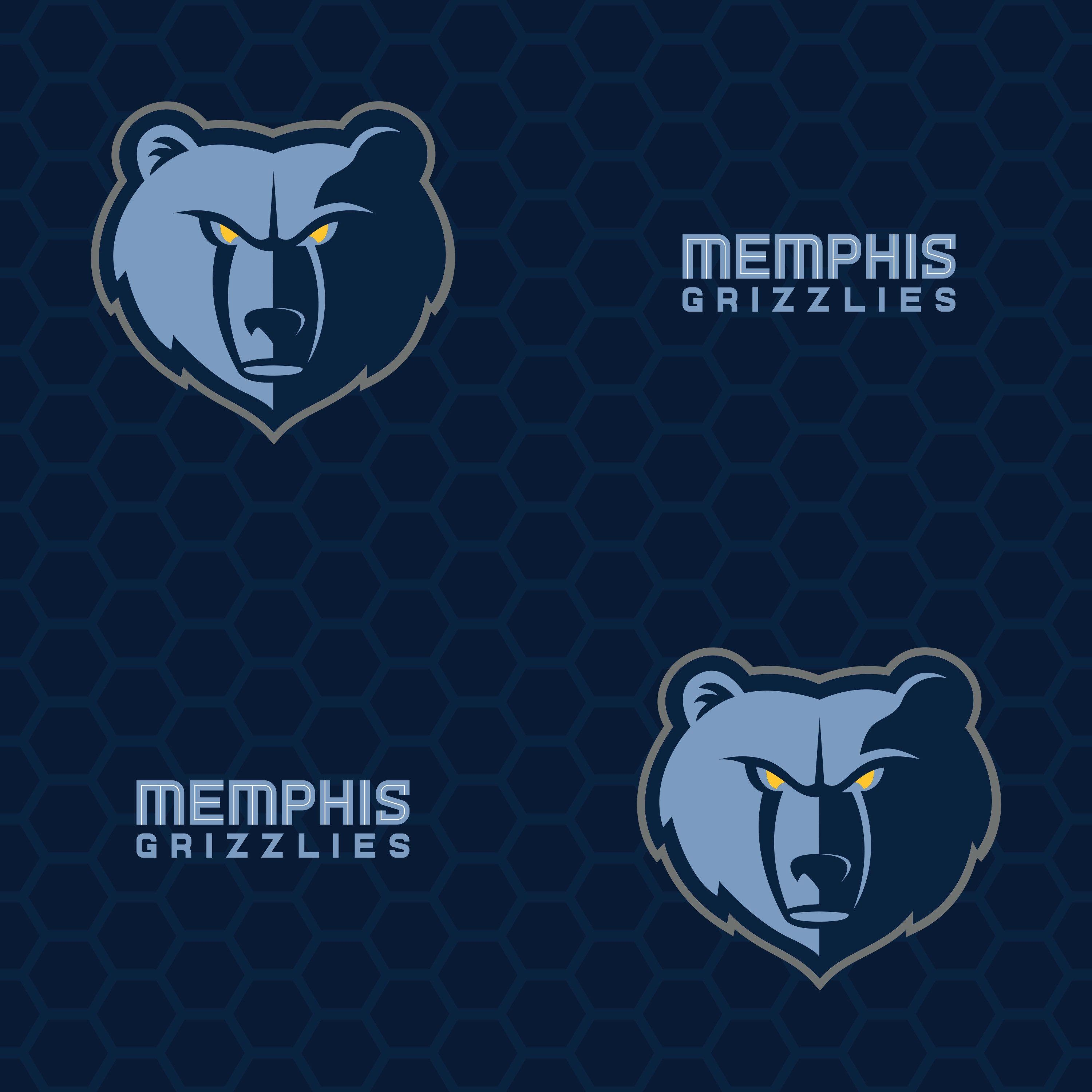 Memphis Grizzlies, Logo, Blau, Lizenz, Muster, 3000x3000 4K Handy