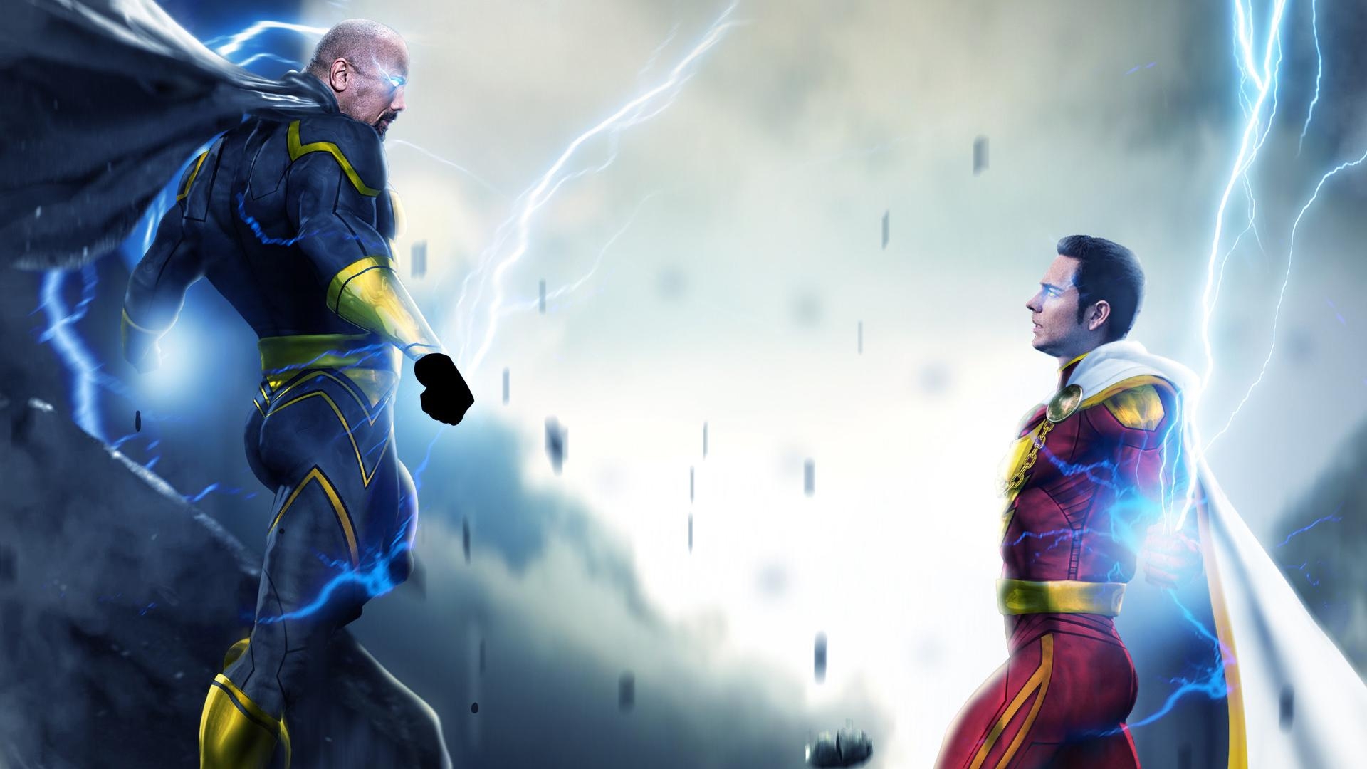 Black Adam, Shazam, Superhelden, 4K, Film, 1920x1080 Full HD Desktop