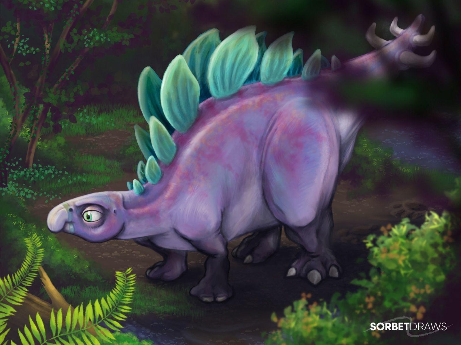 Stegosaurus, Sophie, Dribbble, Kunst, Dinosaurier, 1600x1200 HD Desktop