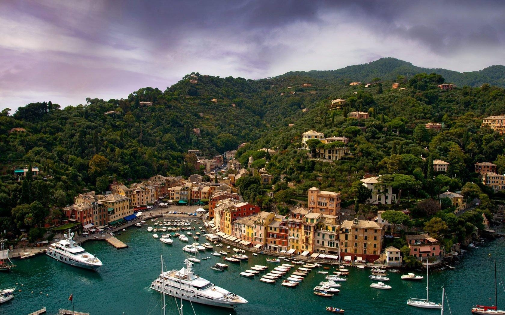 Portofino, Hintergründe, Reisen, Stadtansicht, Landschaft, 1680x1050 HD Desktop