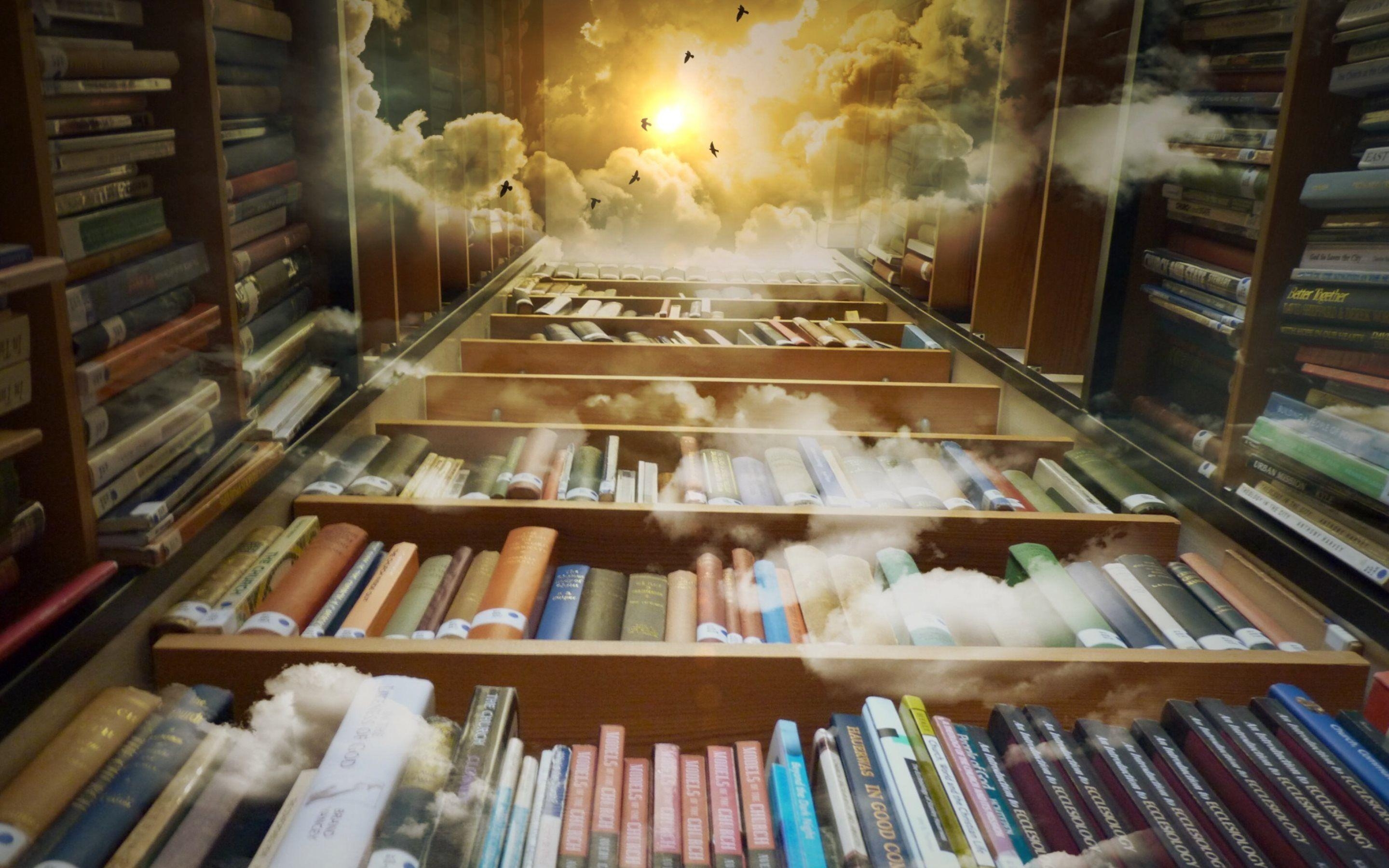 Fantasy Bibliothek, Full HD, Hintergrund, Bild, Magisch, 2880x1800 HD Desktop