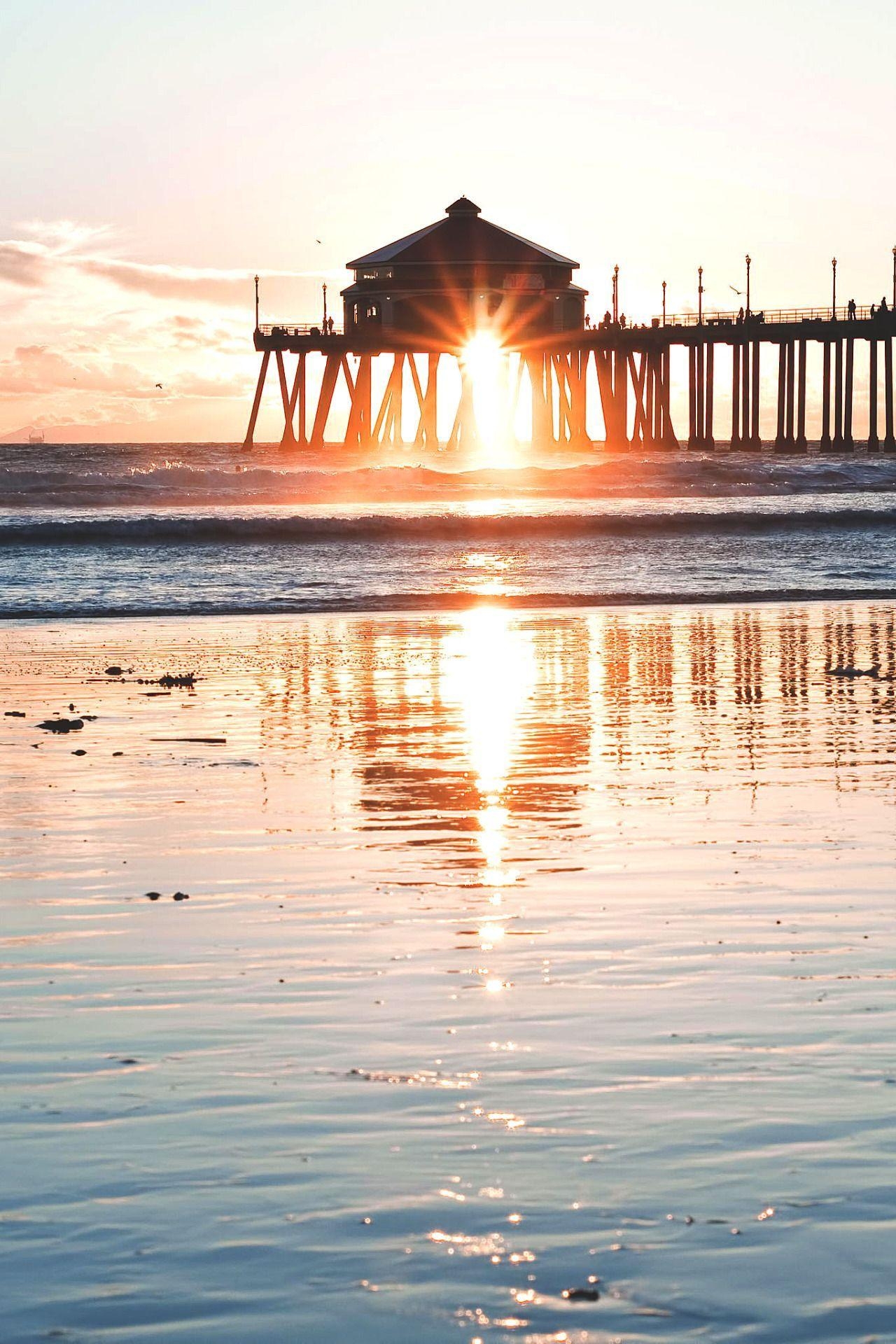 Huntington Beach, Yoga, Pier, Strandleben, Kalifornien, 1280x1920 HD Handy