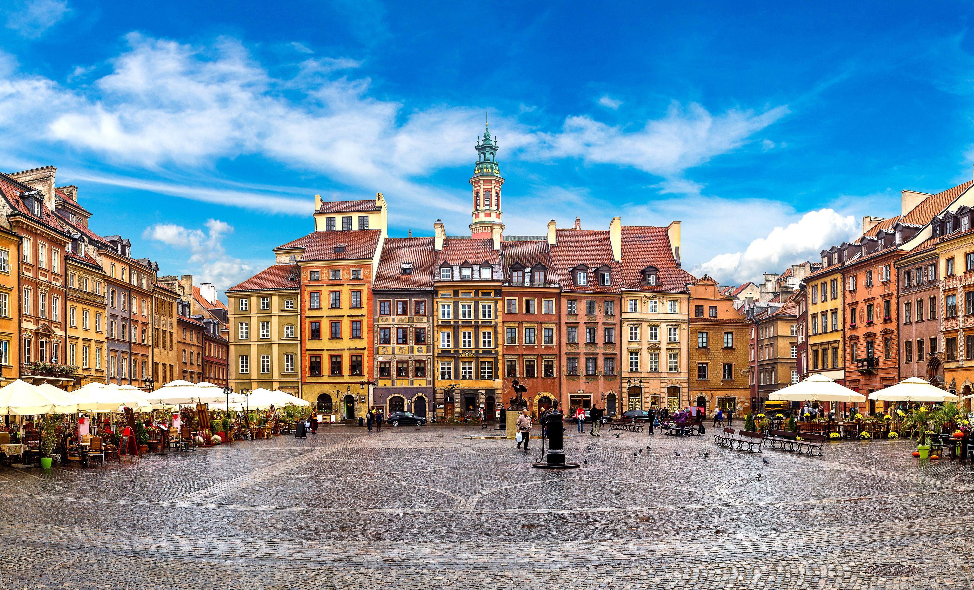 Warschau, Polen, Altstadt, Gebäude, Foto, 3750x2270 4K Desktop